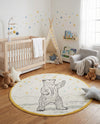 Wonder Tykes Collection Area Rug -  Pixie Round Ivory and Gray  lifestyle 36