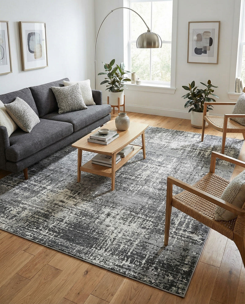 Bloomsbury Elegance Collection Area Rug -  Belgravia Rectangle Gray  lifestyle 49