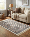 Samarkand Elegance Collection Area Rug -  Margilan (Ivory) Rectangle Ivory  lifestyle 17