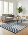 Copenhagen Edge Collection Area Rug -  Vesterbro Rectangle Blue  lifestyle 7