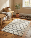 Lattice Gardens Collection Area Rug -  Bloomfield (Beige and Gray) Rectangle Beige and Gray  lifestyle 23