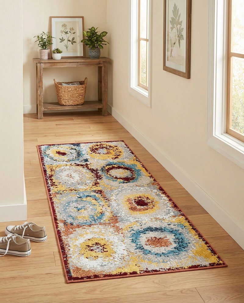 Aegean Elegance Washables Collection Area Rug -  Rhodes Runner Multi  lifestyle 65