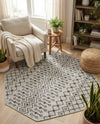 Savannah Pergola Collection Area Rug -  Pergola (Gray) Octagon Gray  lifestyle 60