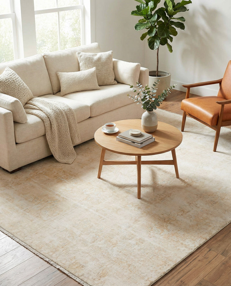 Bazaar Chic Collection Area Rug -  Agadir Rectangle Ivory  lifestyle 15