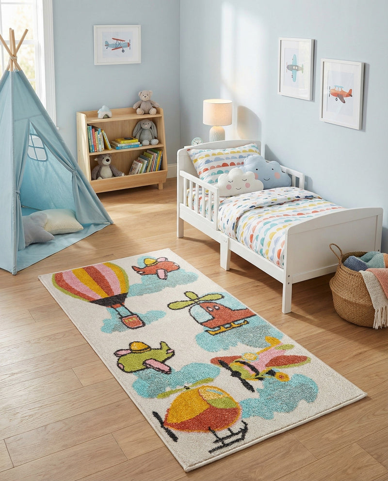 Wonder Tykes Collection Area Rug -  Splatter Runner Multi  lifestyle 25