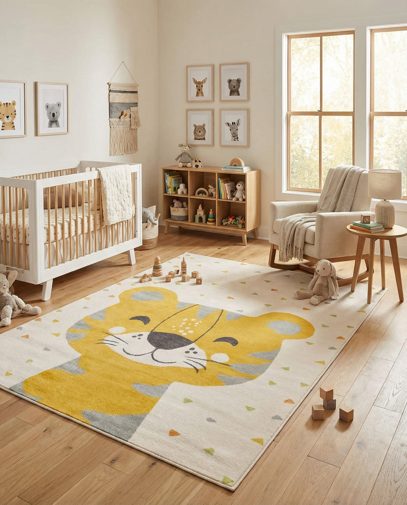 Wonder Tykes Collection Area Rug -  Rainbow Rectangle Ivory  lifestyle 6