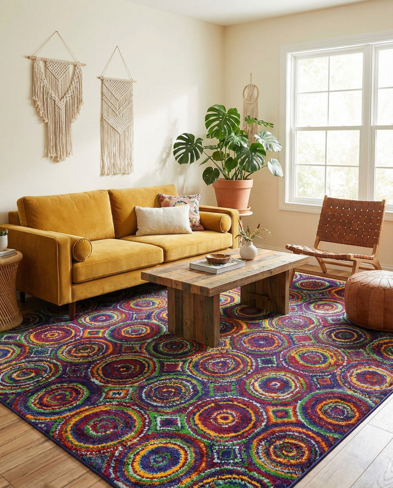 Caribbean Cove Collection Area Rug -  Vincent Rectangle Multi  lifestyle 8