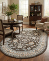 Savannah Elegance Collection Area Rug - Augusta (Fume Gray) Oval Fume Gray  lifestyle 35
