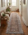 Vintage Memories Collection Area Rug -  Reverie Runner Rust Red and Brown  lifestyle 50
