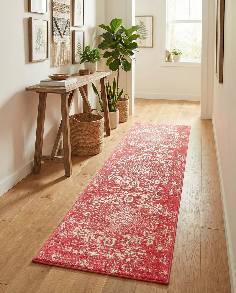 Georgetown Rugs Collection Area Rug - Dupont (Pink) Runner Pink  lifestyle 73