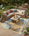 Urban Terrace Collection Area Rug -  Portico Rectangle Multi  lifestyle 17