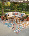 Patio Heritage Collection Area Rug - Tuscany Rectangle Multi  lifestyle 11