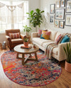 Colorburst Oasis Collection Area Rug -  Prism Oval Multi  lifestyle 78
