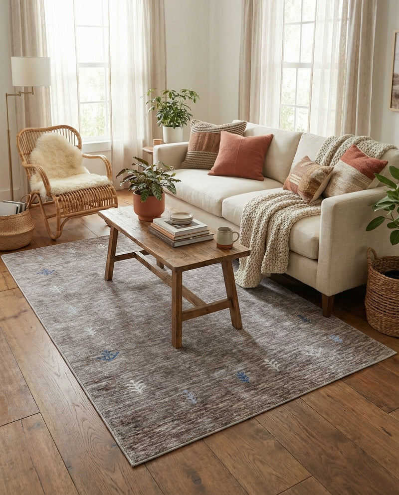 Zagros Shades Collection Area Rug -  Yasuj Rectangle Gray Brown  lifestyle 12