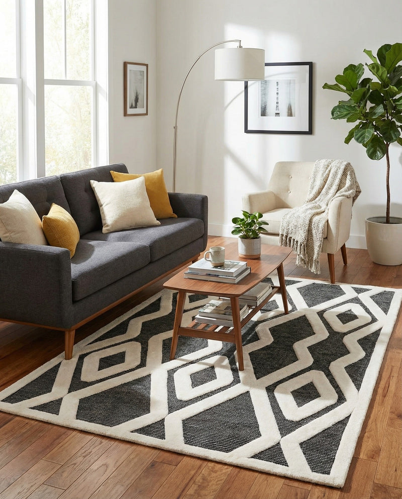 Monochrome Collection Area Rug -  Glacier Rectangle Gray  lifestyle 25