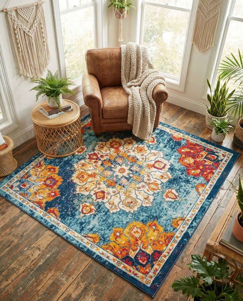 Beverly Grove Collection Area Rug - Melrose (Multi) Square Multi  lifestyle 63