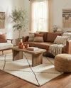 Zouina Berber Wool Collection Area Rug - Atlas Rectangle Ivory and Black  lifestyle 9