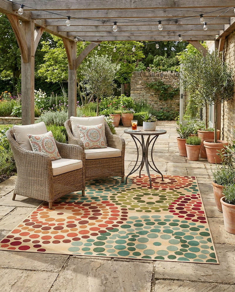 Urban Terrace Collection Area Rug -  Esplanade Rectangle Beige  lifestyle 47