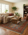 Persian Elegance Collection Area Rug -  Nain Rectangle Light Blue  lifestyle 3