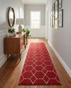 Trellis Mosaic Collection Area Rug - Arborville (Red) Runner Red  lifestyle 38