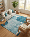 Urban Terrace Collection Area Rug -  Courtyard Rectangle Blue and Ivory  lifestyle 13