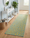 Savannah Escape Collection Area Rug -  Amazon (Blue Yellow) Runner Blue Yellow  lifestyle 51
