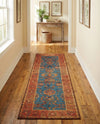 Patio Heritage Collection Area Rug -  Pavilion Runner Navy Blue  lifestyle 73