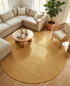 Seaside Serenity Collection Area Rug - Veranda (Corn Harvest Yellow) Round Corn Harvest Yellow  lifestyle 60