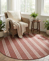 Urban Oasis Rugs Collection Area Rug -  District (Rust Red) Round Rust Red  lifestyle 67