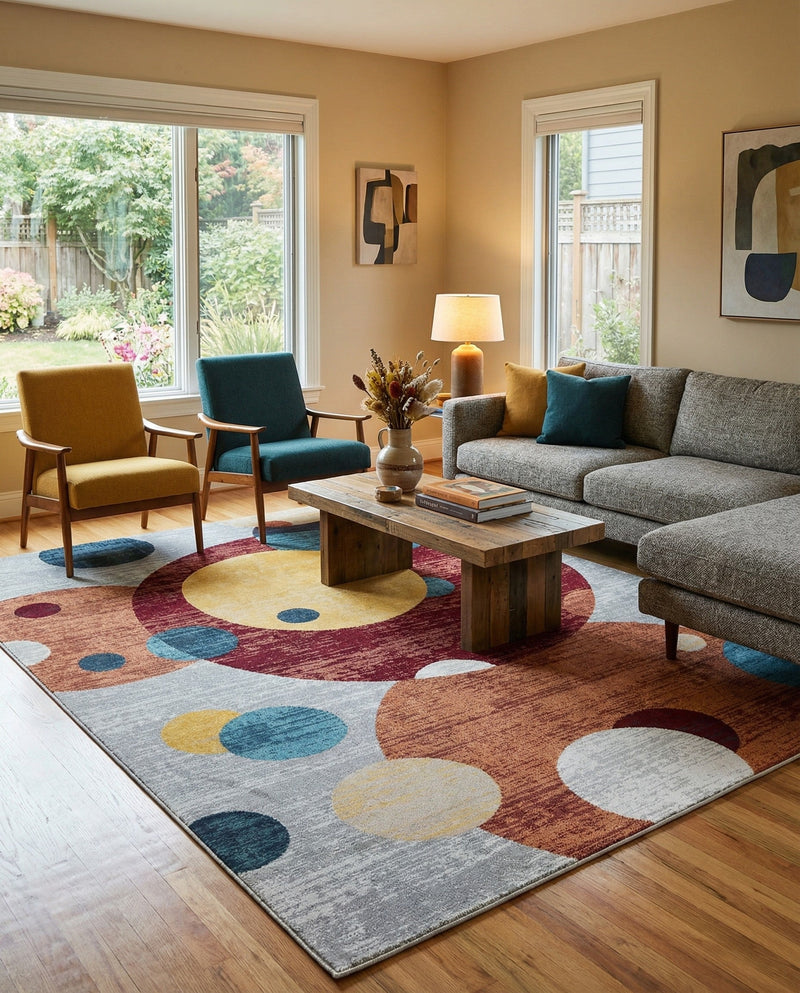 Aegean Elegance Washables Collection Area Rug -  Crete Rectangle Multi  lifestyle 17