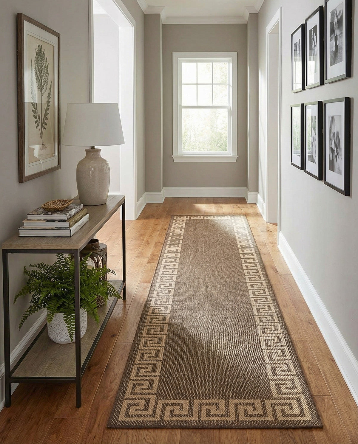 Sahara Sands Collection Area Rug -  Elephantine Runner Brown  lifestyle 80