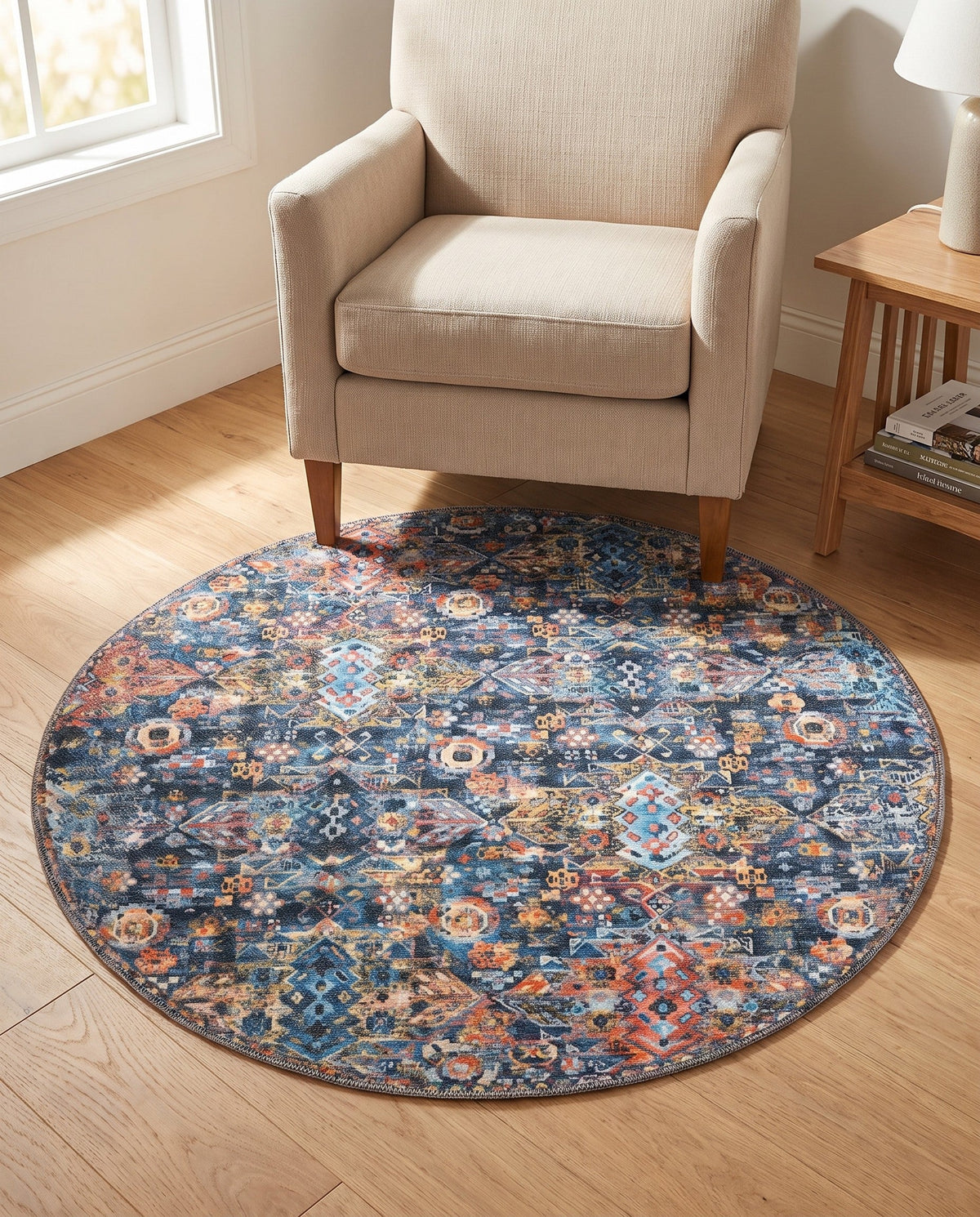 Heritage Elegance Collection Area Rug -  Potala Round Multi  lifestyle 116