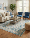 Seville Stripes Collection Area Rug - Cadiz (Light Gray) Rectangle Light Gray  lifestyle 15