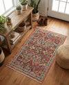Seville Stripes Collection Area Rug -  Malaga (Brick Red) Rectangle Brick Red  lifestyle 34