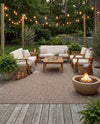 Seaside Serenity Collection Area Rug - Veranda (Light Brown) Rectangle Light Brown  lifestyle 35
