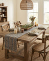 Woven Seaside Jute Collection Area Rug - Savannah (Gray) Table Runner Gray  lifestyle 52