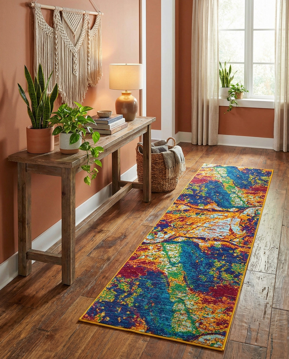 Caribbean Cove Collection Area Rug -  Bequia Runner Multi  lifestyle 85