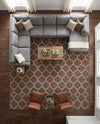Savannah Pergola Collection Area Rug - Arbor (Brown) Square Brown  lifestyle 54
