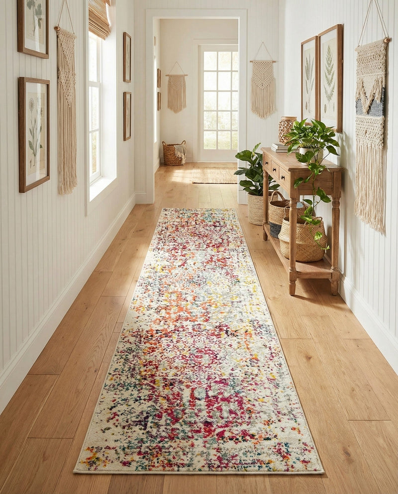 Georgetown Rugs Collection Area Rug - Dupont (Light Multi) Runner Light Multi  lifestyle 89