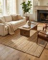 Woven Seaside Jute Collection Area Rug - Savannah (Natural) Rectangle Natural  lifestyle 26