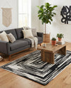 Woven Udaipur Collection Area Rug - Jaipur Rectangle Black and White  lifestyle 4