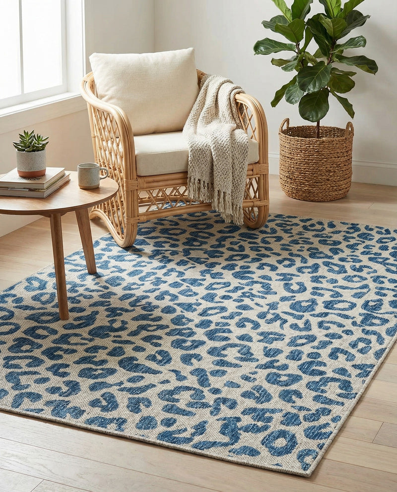 Savannah Escape Collection Area Rug -  Amazon (Blue) Rectangle Blue  lifestyle 18