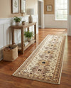 Tabriz Tapestries Collection Area Rug - Azerbaijan (Ivory) Runner Ivory  lifestyle 55