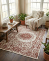 Patio Heritage Collection Area Rug -  Lafayette (Rust Red) Rectangle Rust Red  lifestyle 33