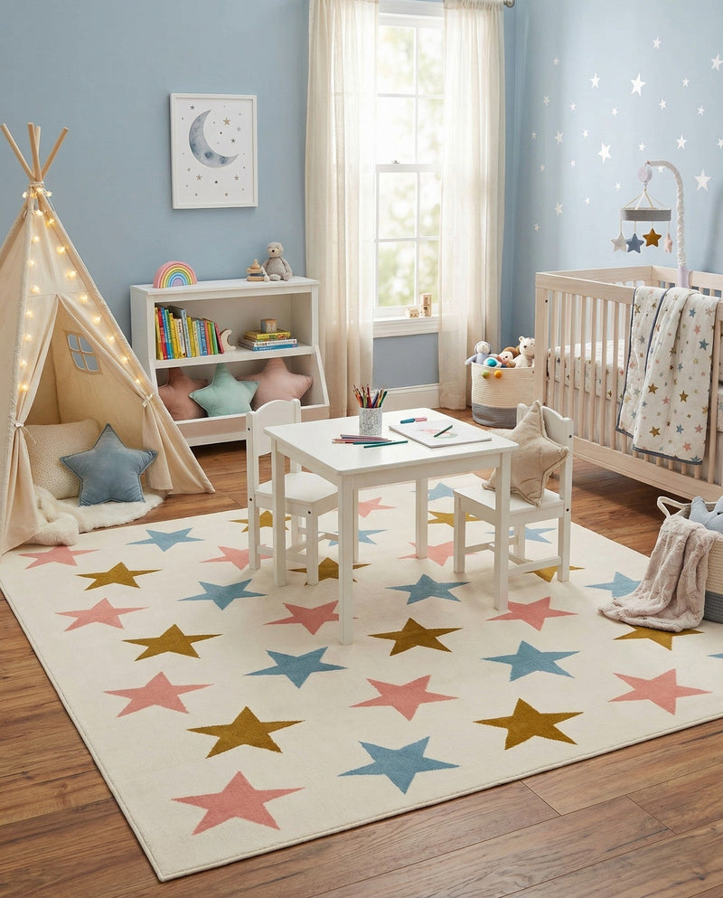 Wonder Tykes Collection Area Rug -  Fantasia Square Multi  lifestyle 40