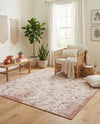Tribal Terrace Treasures Collection Area Rug - Mayan Marina (Rust Red) Square Rust Red  lifestyle 28