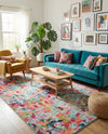 Chromatic Oasis Collection Area Rug -  Lagoon Rectangle Multi  lifestyle 10
