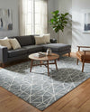Garden Maze Retreat Collection Area Rug -  Arborlane Rectangle Gray  lifestyle 35