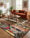 Outdoor Marrakesh Collection Area Rug -  Agadir Rectangle Multi Black  lifestyle 39
