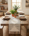Thar Cotton Collection Area Rug - Jaisalmer (White) Table Runner White  lifestyle 30